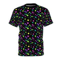 Neon Paint Splatters Tee | Black Galaxy All-Over Print