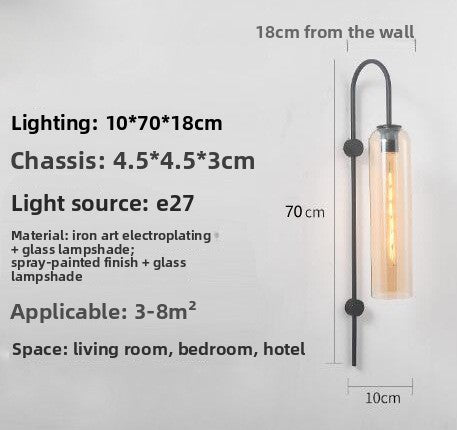 Modern Stained Glass Wall Lamp