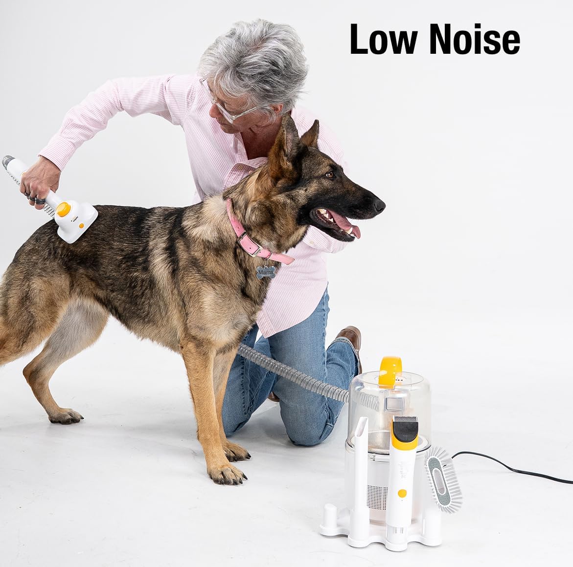 Helios - Low Noise, Light Weight, Strong Suction Pet Grooming & Vacuum - All-in-One Trimmer, De-Shedding & Cleaning System for Dogs & Cats